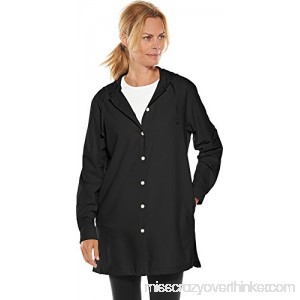 Coolibar UPF 50+ Women's Beach Shirt Sun Protective 2X- Black B079KRKKJD